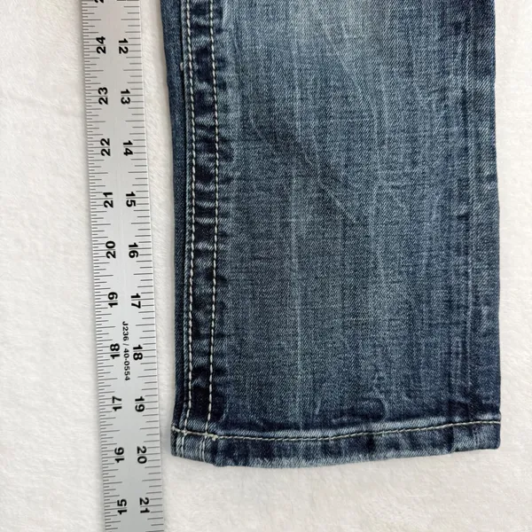 Miss Me Womens JY6191P Cuffed Capri Jeans Dark Wash Sequin Embellished Size‎ 25 - Image 7