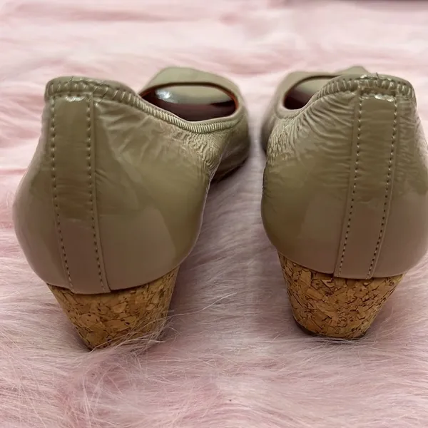 Cole Haan Nike Air cork heel taupe open toe shoes - Image 5