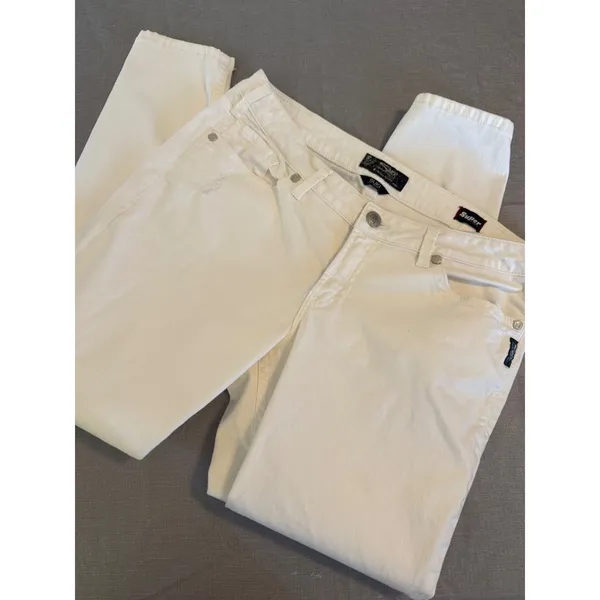 Silver Jeans Co‎ Suki Mid Super Skinny White Denim Jeans Sz 18 L31 W93006SSWWHT - Image 2
