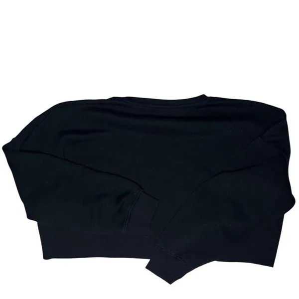 Playboy x Missguided Cropped Black Fleece Pullover Streetwear Gorpcore Y2K US 6 - Image 3
