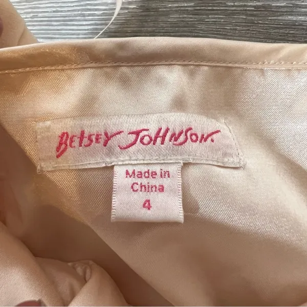 Vintage‎ Betsey Johnson pink tulle skirt dress bustier top sz 4 - Image 6