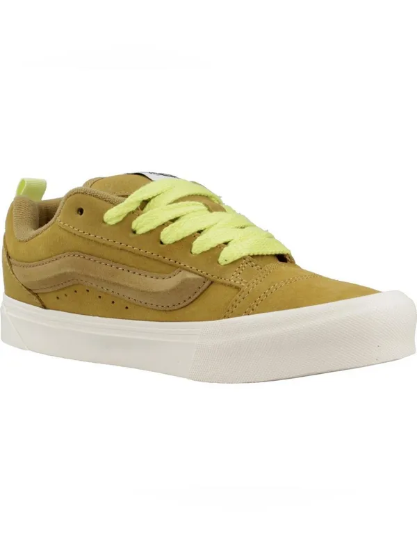NEW VANS KNU SKOOL SNEAKERS Suede M-8 W-9.5 GOLDEN HOUR ANTELOPE / Green - Image 3