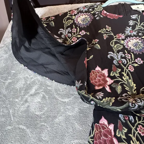 Tuckernuck Midnight Moonflower Leah Cape Dress Floral Flutter Sleeve Midi 4 New - Image 11