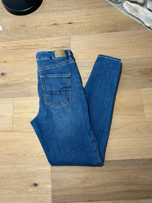 American Eagle Size 8 long curvy hi rise jegging skinny jeans - Image 3