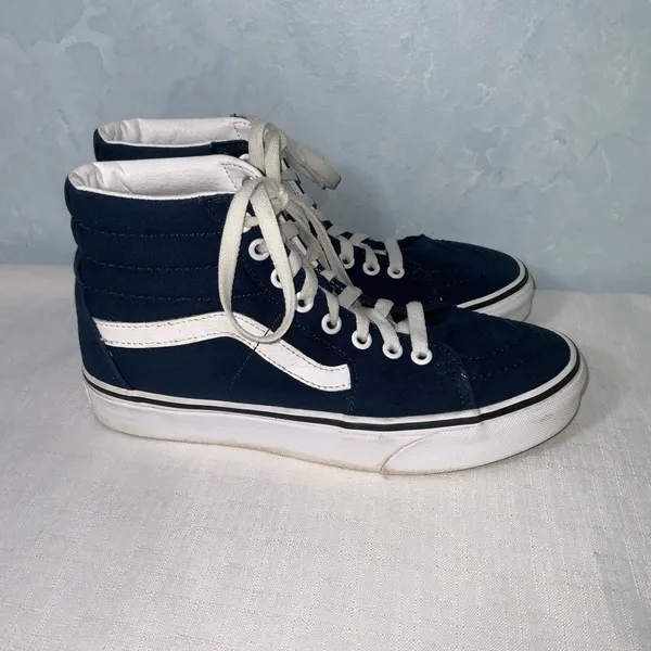 Vans Sk8-Hi Tapered High Top Canvas Shoe~Navy Blue~Unisex~Women’s 7, Men’s 5.5 - Image 2