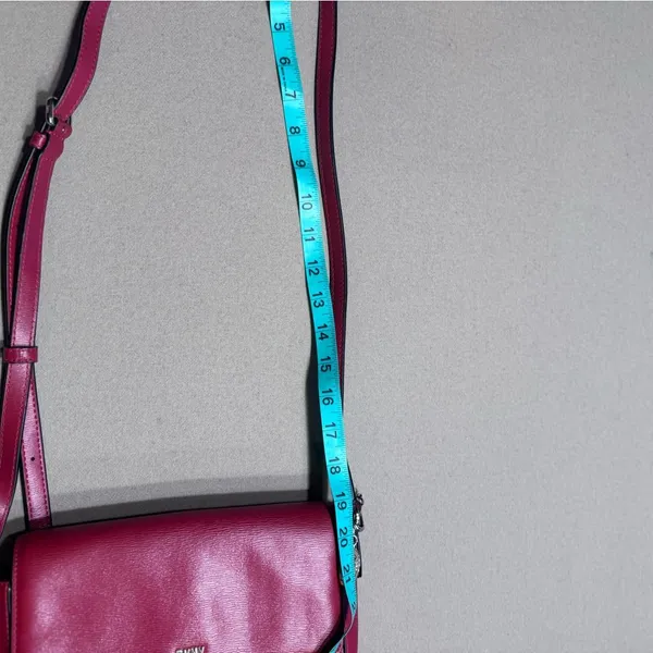 DKNY Sutton Red Leather Bryant Flap Crossbody - Image 9