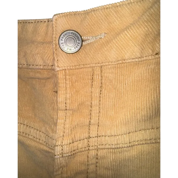 Free People Yellow Corduroy Skirt Womens 26 Academia Retro Boho Casual Librarian - Image 6