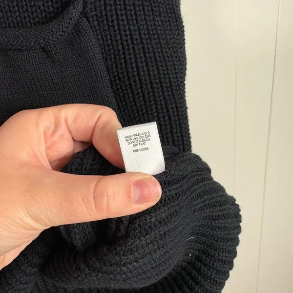 Zenana Black Knit Sleeveless Oversized Pocket Sweater Top Vest Large L Winter - Image 5