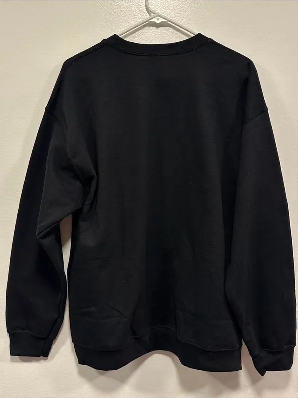 Halloween fall festive Black Sweatshirt with Orange Pumpkin and Leopard Bow - Image 4
