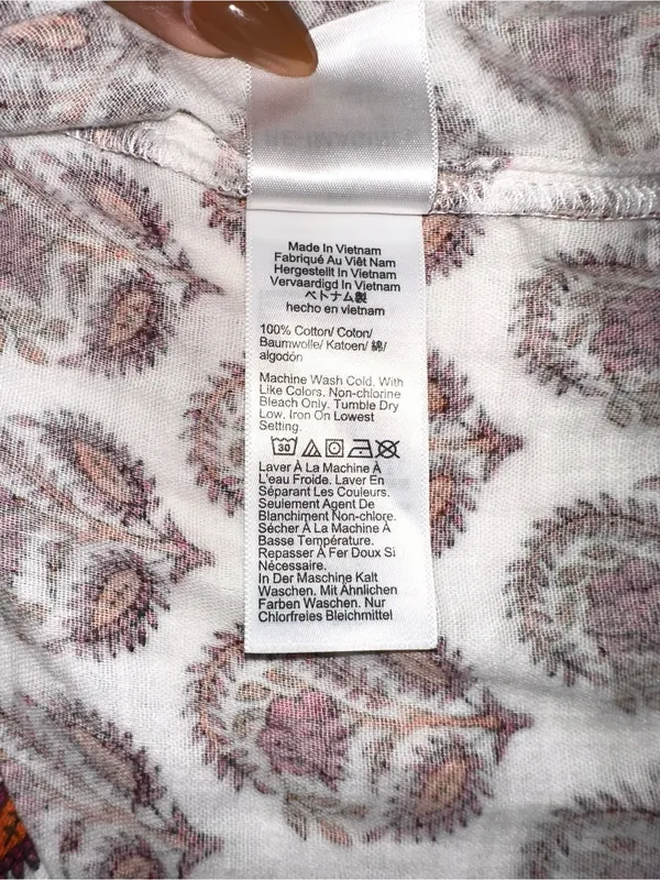 J. Crew Cora Soft Gauze Sleeveless Printed Top SMALL in Bouquet Block Print - Image 4