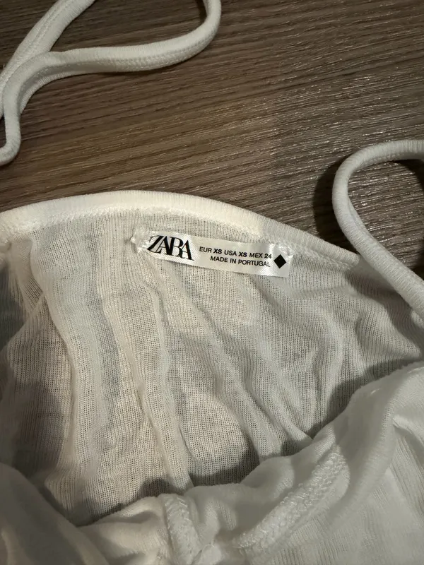 White see-through Zara top - Image 2