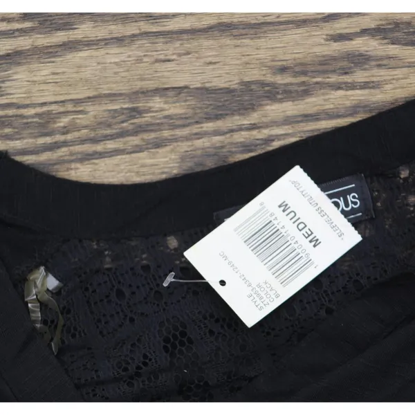 NWT Almost Famous Juniors Cap-Sleeve High-Low Utility Tunic Black M - Image 4