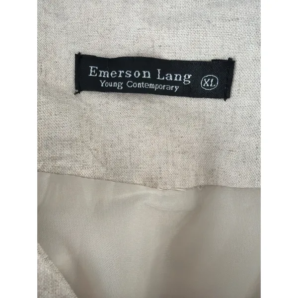 Emerson‎ Lang Oatmeal Beige Tailored Vest Waistcoat Button Front XL - Image 5