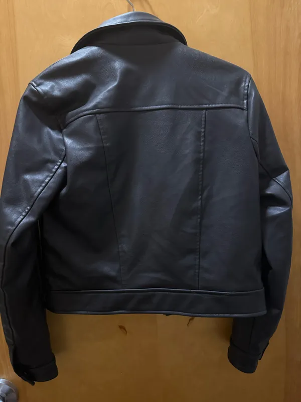 Wild Fable Leather Jacket Black - Image 2
