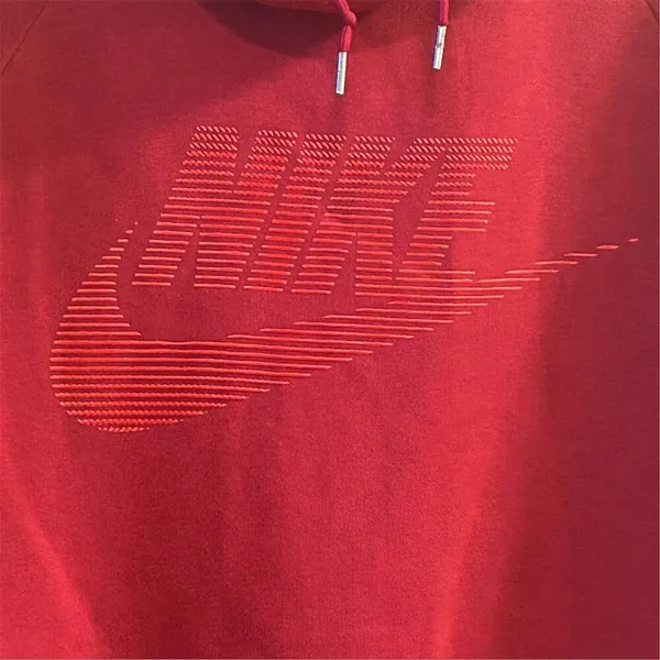 Nike Women's Funnel Neck Hoodie Red Size L Long Sleeve Casual‎ - Image 5