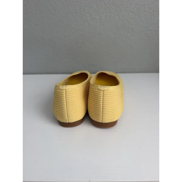 VIVAIA Margot 2.0 Women's US 8 EU 39 Yellow Knit Square Toe Ballet Flats - Image 7