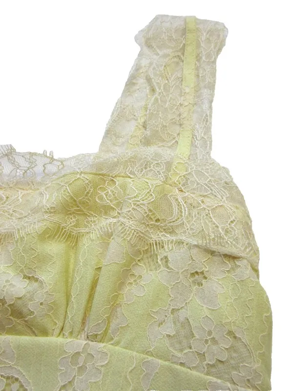 NWT Hill House Alba in Yellow White Lace Maxi Dress XS - Image 7