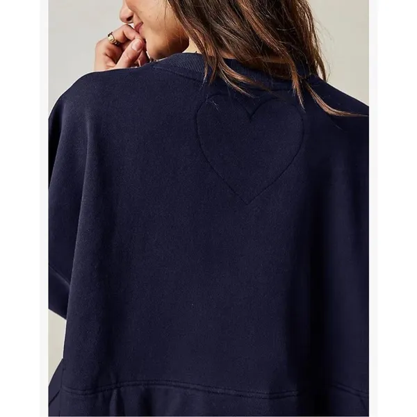 NEW Crew Neck Pullover Oversized Sweatshirt Mini Dress L - Image 2