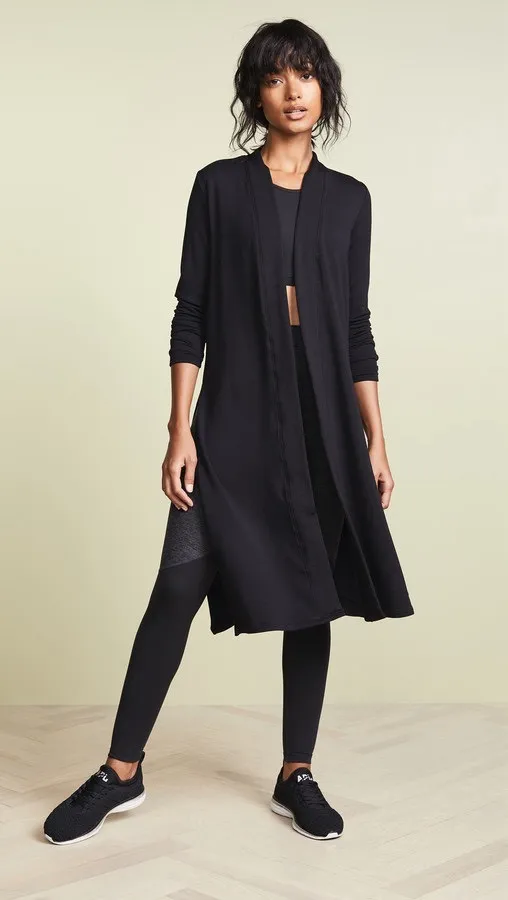 Beyond Yoga High Slits cozy fleece long duster cardigan size S small - Image 4