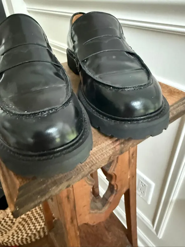 Thursday Boot Co Penny Lug Sole Loafer Leather Black $148 8.5 - Image 7