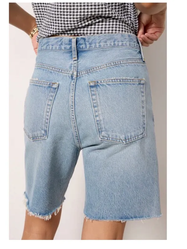 Agolde 25 90’s Shorts Force Organic‎ Cotton Cut Off Light Wash Modest Relaxed - Image 7