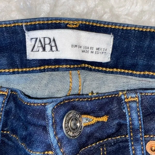 Zara Distressed Skinny Jeans Size 02 - Image 4