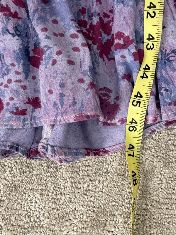 Reformation Bryson Dress Midi Length in Morning Dew Purple Floral Size 4 Viscose - Image 16