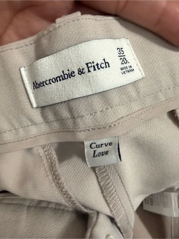 Abercrombie Curve Love Sloane low Rise Tailored Wide Leg Pant Black Size 35L - Image 8