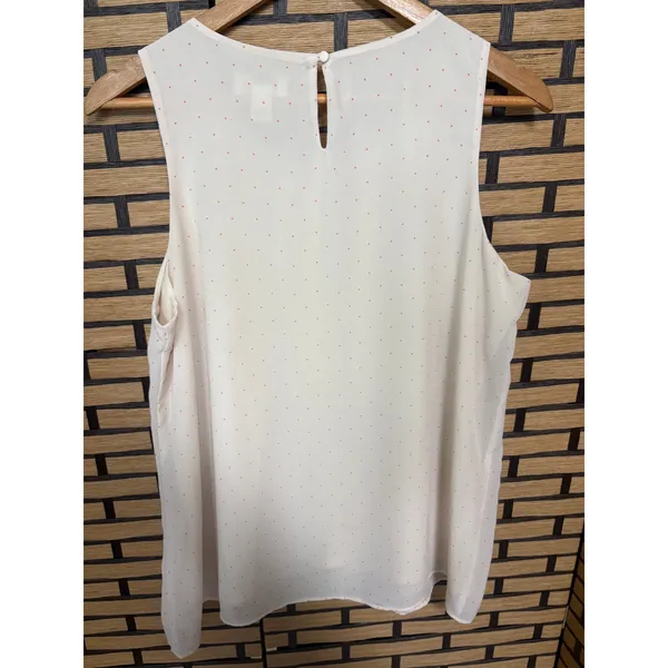 Loft‎ Tan Polka Dot Tank Top Size Large - Image 2