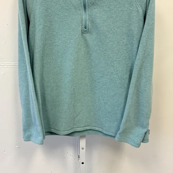 Eddie Bauer‎ Women's Quarter Zip Fleece Pullover Aqua Blue Medium Raglan Sleeve - Image 4