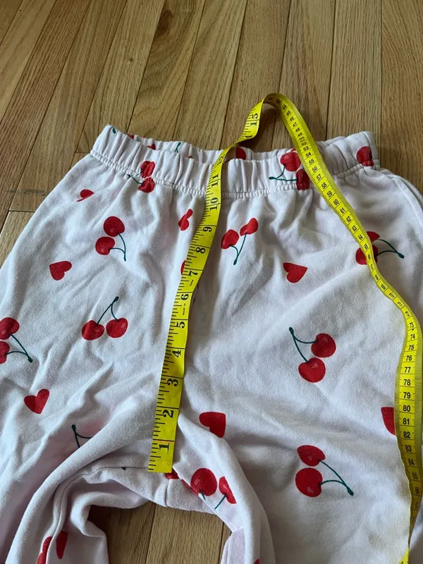 Grayson Threads Cherry Print Wide Leg Pajama Pants Small Pink Red Coquette Loungewear Soft Girl - Image 5