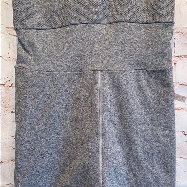 Free People FP movement Gray Sleeveless Romper active large shorts onesie - Image 3