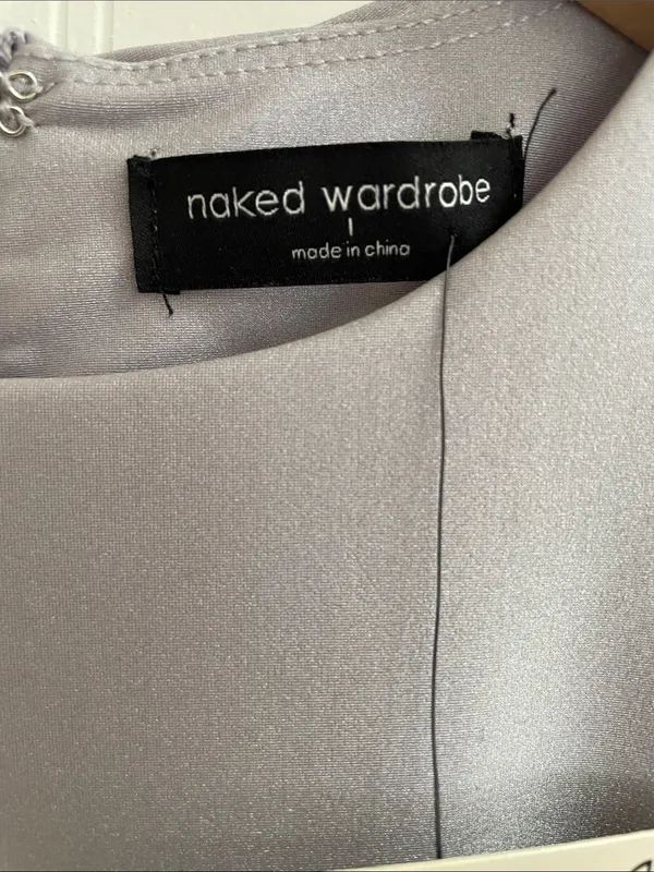 NAKED WARDROBE Figure U Out Mini Dress Long Sleeve Bodycon Size L NWT - Image 10