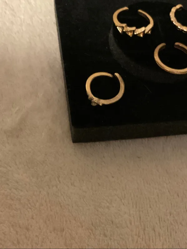 Gold Stackable Midi Ring Set - Image 2