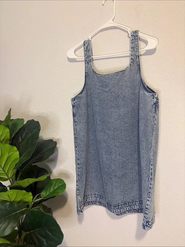 Divided Light Blue Denim Mini Dress - Image 3