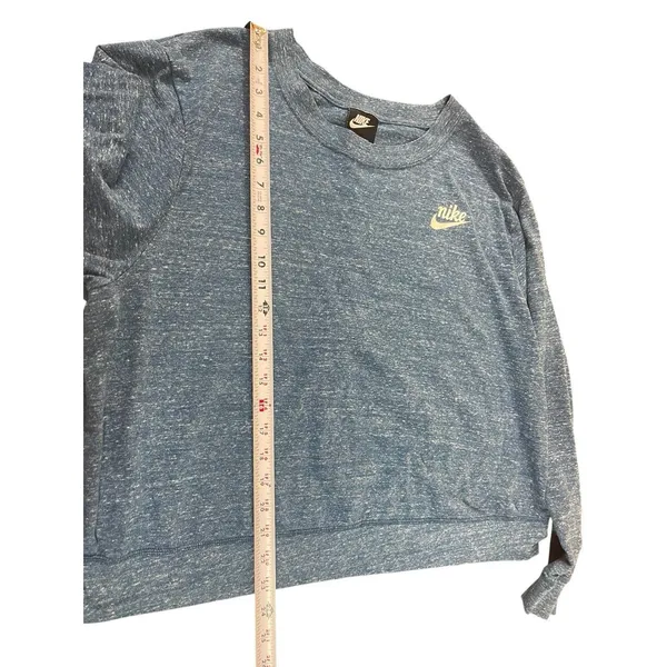 Nike Women’s 2X Blue Lightweight Pullover Sweatshirt Swoosh Logo Athleisure - Image 6