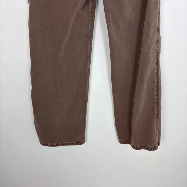 American Eagle Stretch Stovepipe Pant Brown High Waist Twill Earthy Size 00 - Image 7