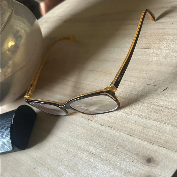 Prada VPR 230 FAL-101 Tortoise Brown Gold Eyeglasses Frames 54-17 140 Italy - Image 4