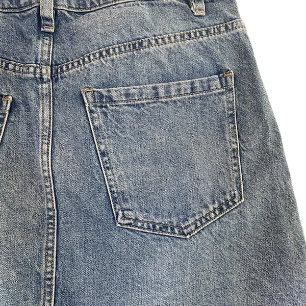 Free People We The Free Women’s Zip It Up Denim Jean Skirt 100% Cotton Size 30 - Image 7