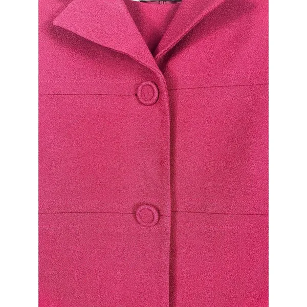 VTG Jones New York Two Piece Mauve Wool Sheath Dress Suit Button Blazer Set 6 - Image 3