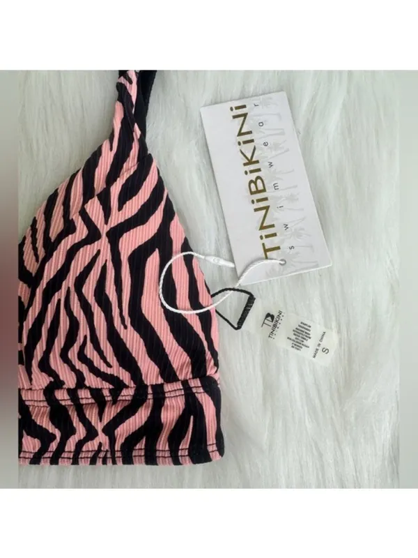 TiniBikini Two Piece Zebra Stripe Swimsuit Size Small - Image 16