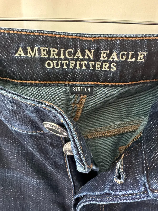 American Eagle women’s size 14 to girl straight leg button fly denim jeans - Image 2
