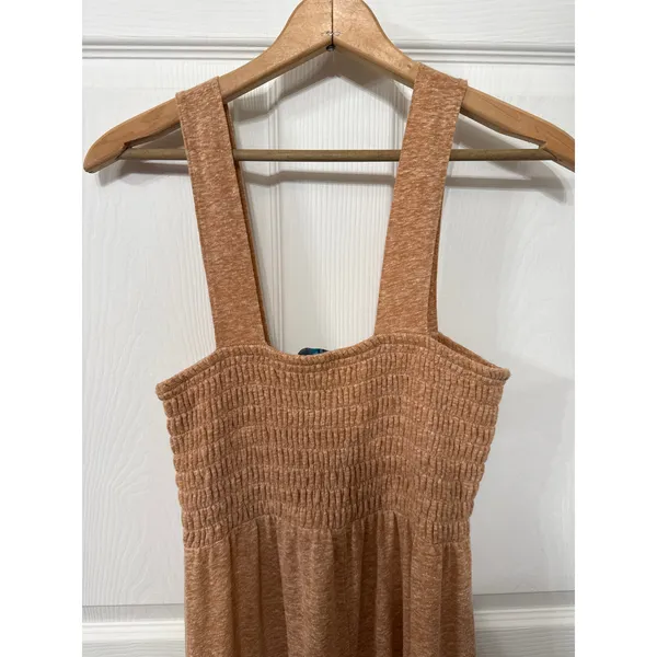 Free People FP Beach Homecoming Wide Leg Linen Blend Jumpsuit in Orange, S - Image 7