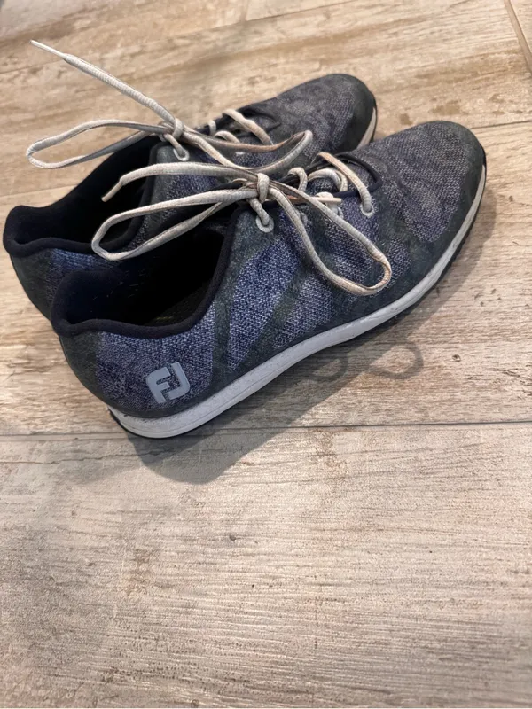FootJoy Knit Golf Sneakers in Heathered Blue-Grey - Image 2