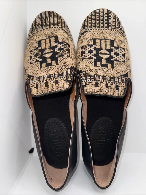 LATIGO For Anthropologie ‘Alba’ Embroidered d’Orsay Loafer Flats Women’s 8 Boho - Image 7