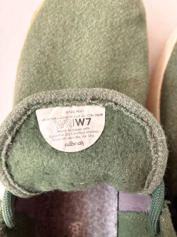 Allbirds Wool Runners Sneakers - Women's 7 - Green - Image 3