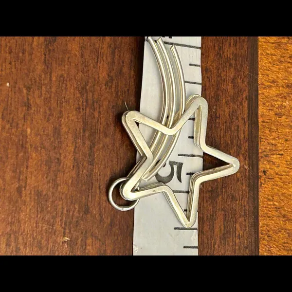 Silver plated pendant shooting star cute - Image 4