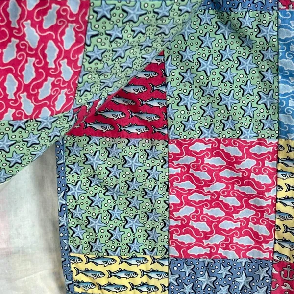 Vineyard Vines Patchwork 100% Cotton Faux Wrap Skirt 4 Nautical Preppy Vacay - Image 5