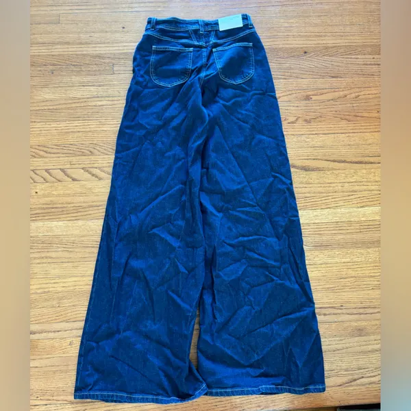 Closed wide leg pants Blue Size 26 - Image 4