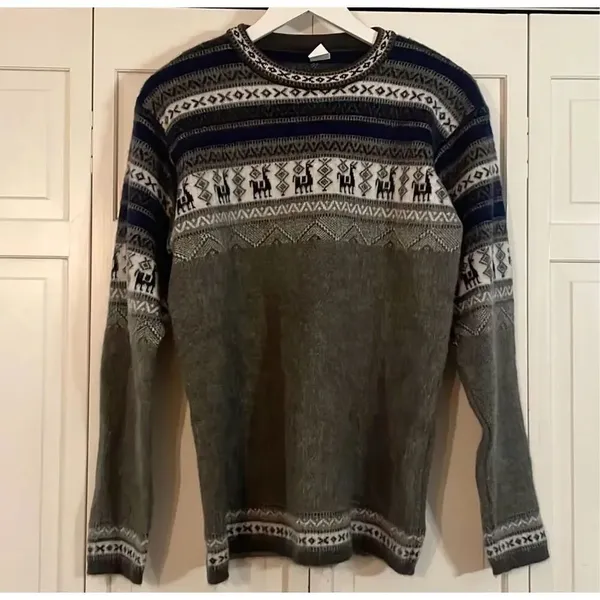 Yarina Alpaca Vintage Cotton Blend crewneck sweater M - Image 3